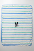 Mickey Mouse Stripe Blanket Blue (2)