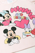 Minnie Mouse 2 Pack T-Shirts Pink (1)