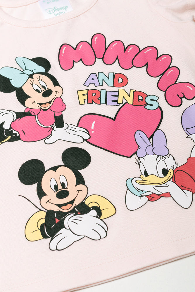 Minnie Mouse 2 Pack T-Shirts Pink (1)