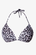 Leopard Triangle Bikini Top Cream