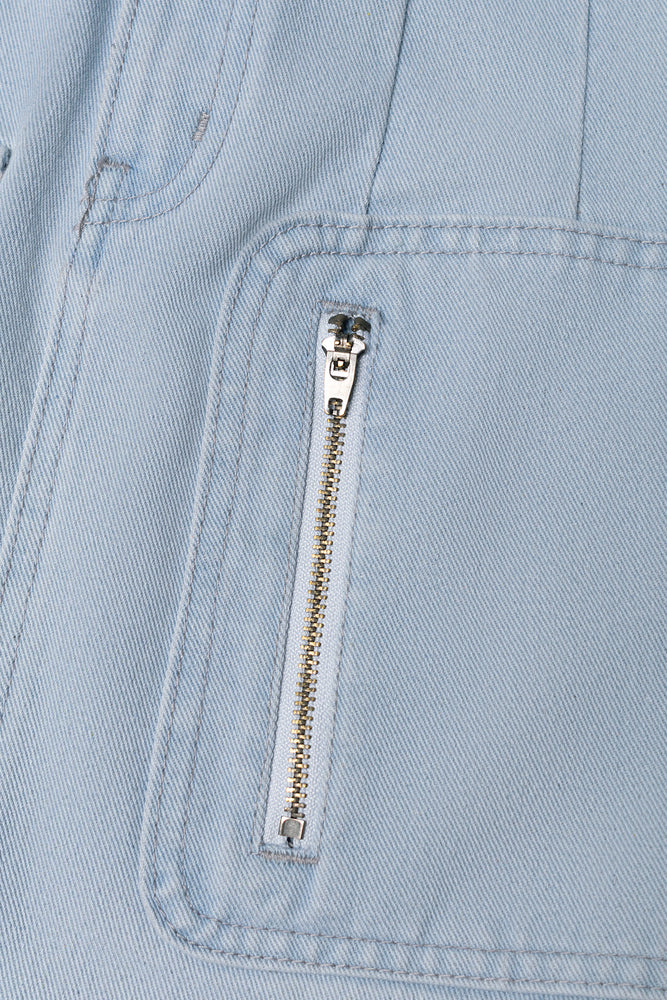 A-Line Denim Skirt Light Blue
