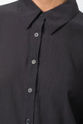 Long Sleeve Crinkle Shirt Black (3)