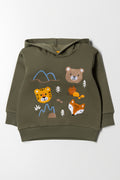 Animal Hoodie Green