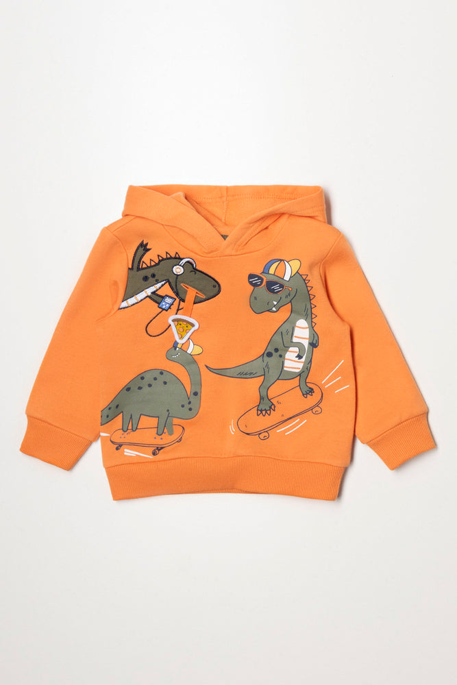 Dinosaur Hooded Tracktop Orange