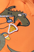 Dinosaur Hooded Tracktop Orange (1)