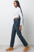 Long Sleeve Rib Top With Hood White (1)