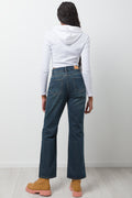 Long Sleeve Rib Top With Hood White (2)