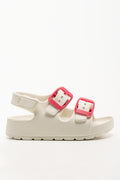 Double Buckle Sandals Cream (1)