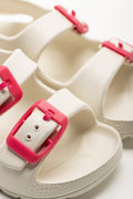 Double Buckle Sandals Cream (2)