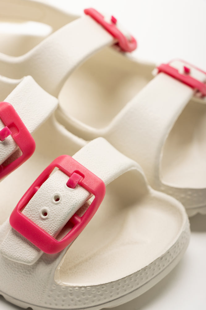 Double Buckle Sandals Cream (2)