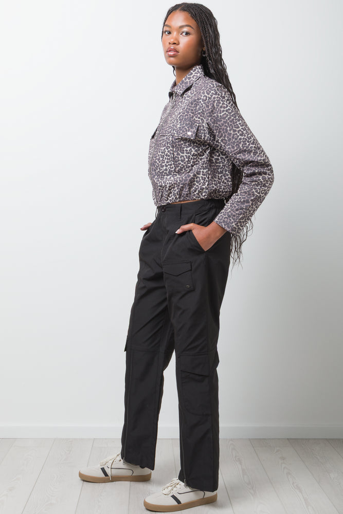 Cargo Pants With Zip Detail Black (2)