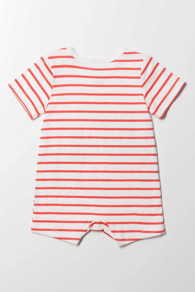 Dinosaur Friends Romper Red (2)