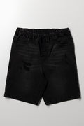 Pull On Denim Shorts Black