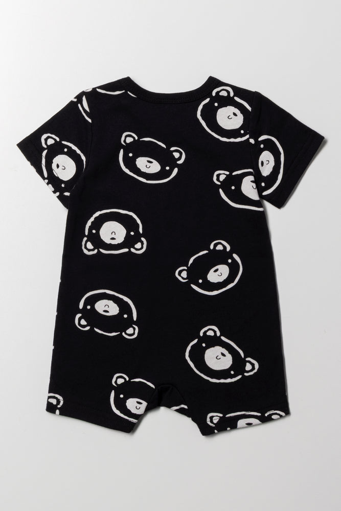 Beary Bossy Romper Black (2)
