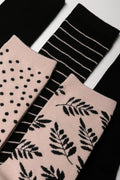 5 Pack Crew Socks Black And Natural (1)
