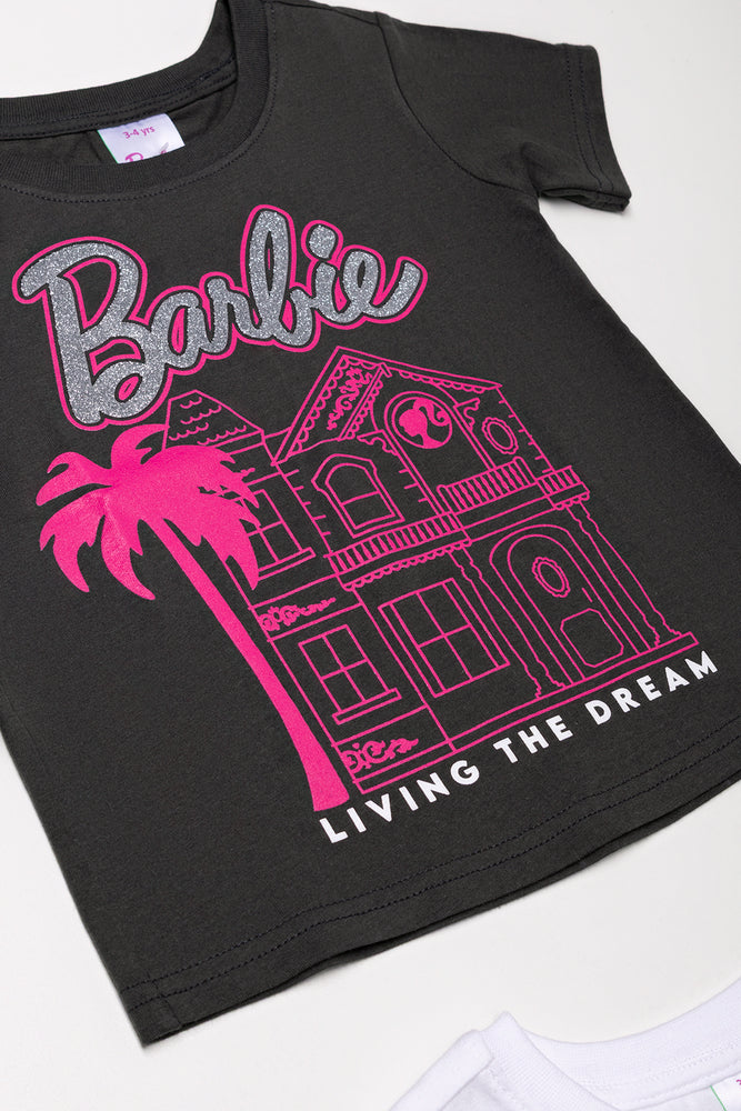 Barbie 3 Pack T-Shirts Black, White And Pink (3)