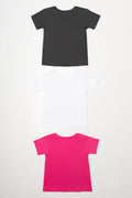 Barbie 3 Pack T-Shirts Black, White And Pink (4)