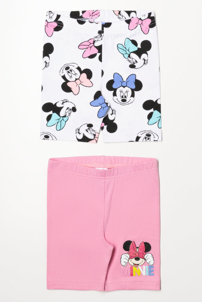 Minnie Mouse 2 Pack Cycling Shorts Pink