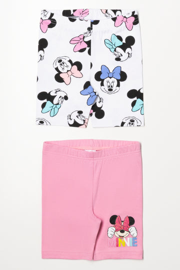 Minnie Mouse 2 Pack Cycling Shorts Pink