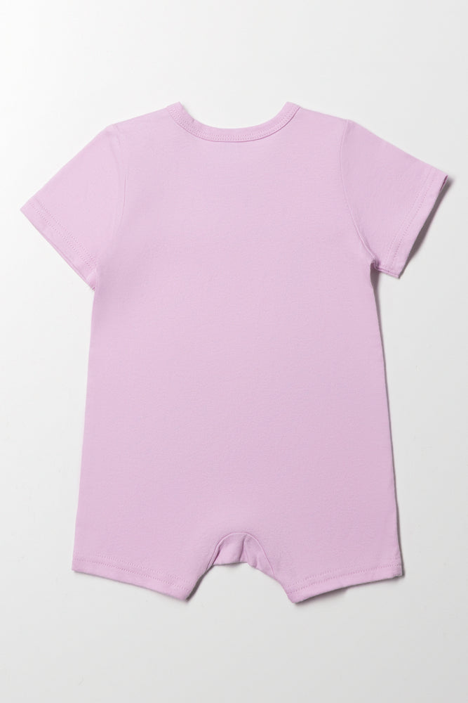 Dinosaur Romper Lilac (2)