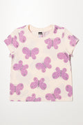 Butterfly Short Sleeve T-Shirt Cream