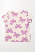 Butterfly Short Sleeve T-Shirt Cream (2)