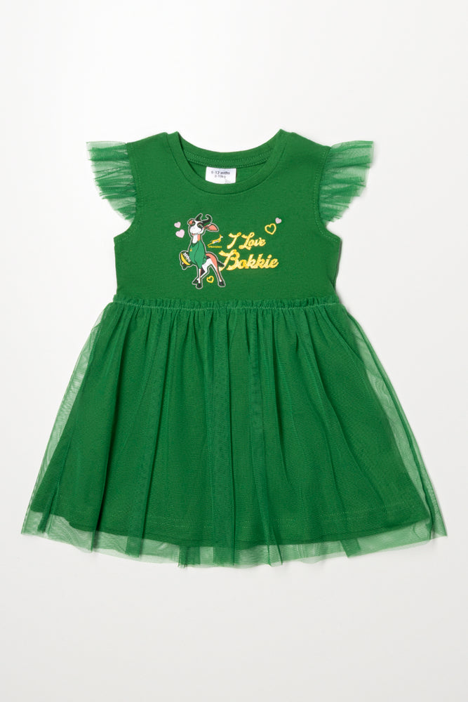 Bokkie Tulle Dress Green