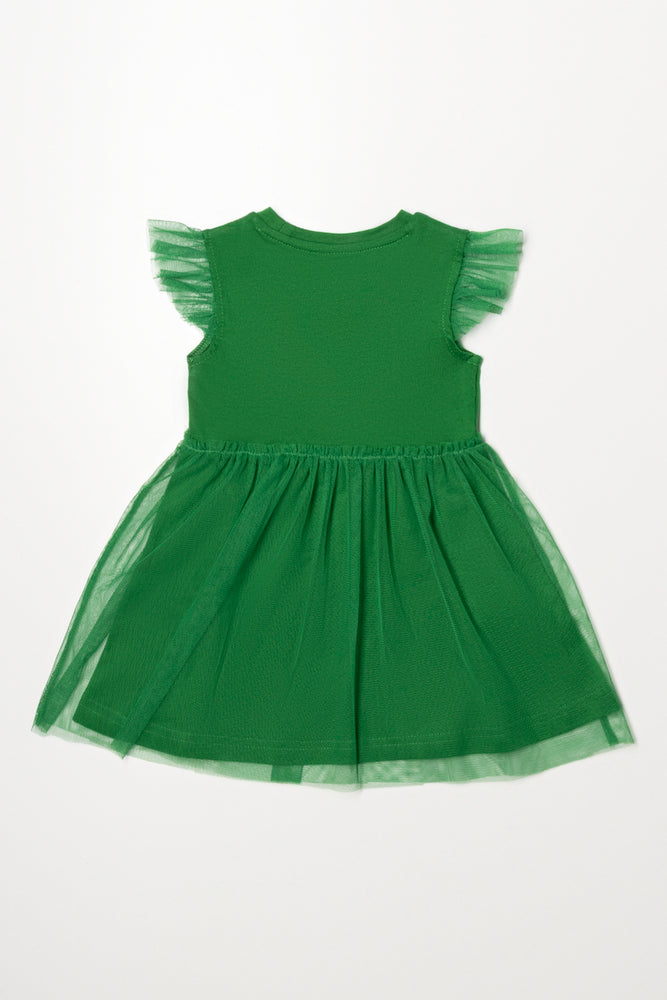 Bokkie Tulle Dress Green (2)