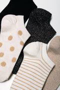 5 Pack Low Cut Socks Natural And Black (1)