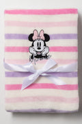 Minnie Mouse Stripe Blanket Pink
