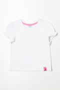 Frill Sleeve T-Shirt White