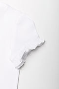 Frill Sleeve T-Shirt White (1)