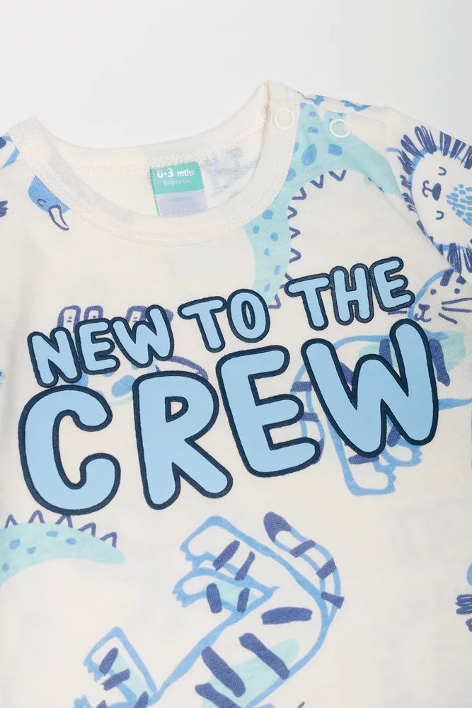 New To The Crew Romper Cream (1)