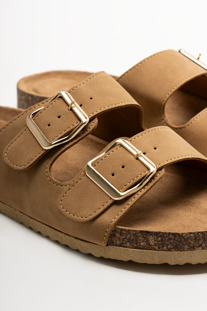 Double Strap Sandals Natural