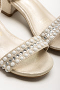 Embellished Block Heels Gold (2)