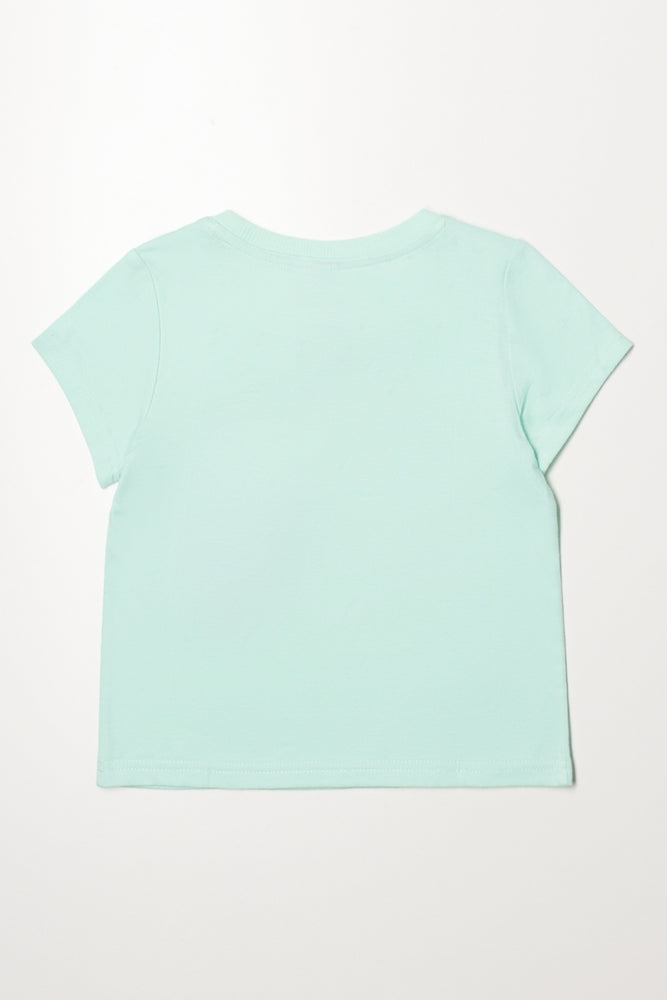 Butterfly Short Sleeve T-Shirt Light Green (2)