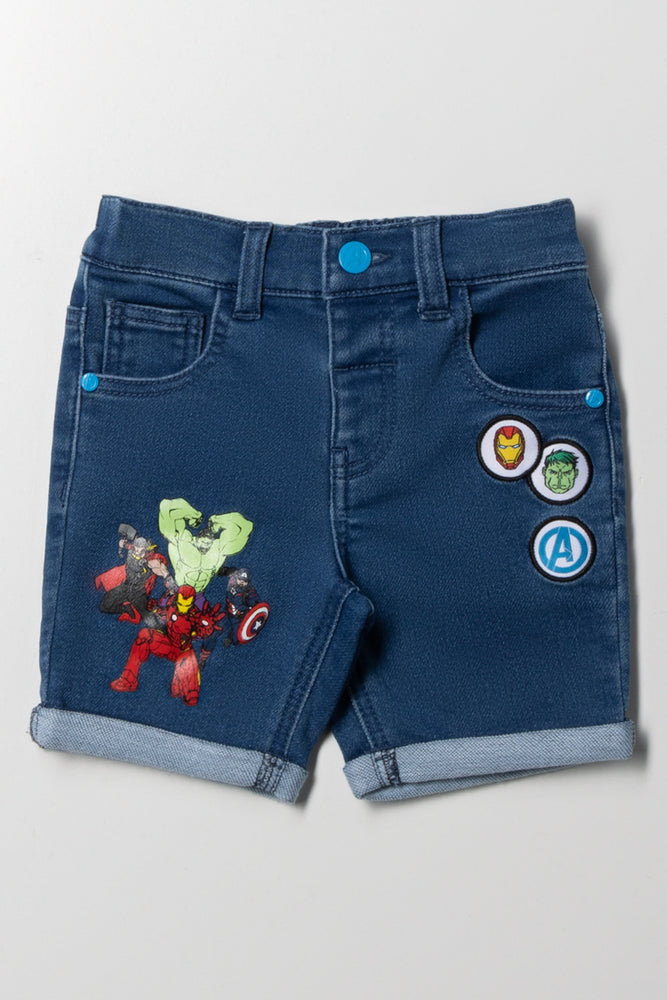 Avengers Denim Shorts Blue