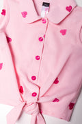 Linen Shorts Set Pink (1)