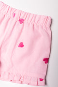 Linen Shorts Set Pink (2)