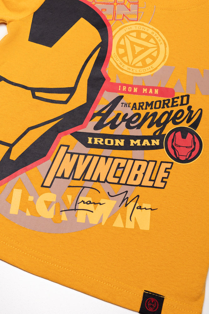 2 Pack Avenger Short Sleeve T-Shirts Red And Yellow (2)