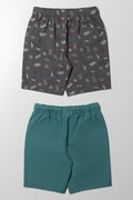 2 Pack Shorts Charcoal And Blue (2)