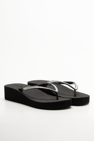 Platform Flip Flop Black