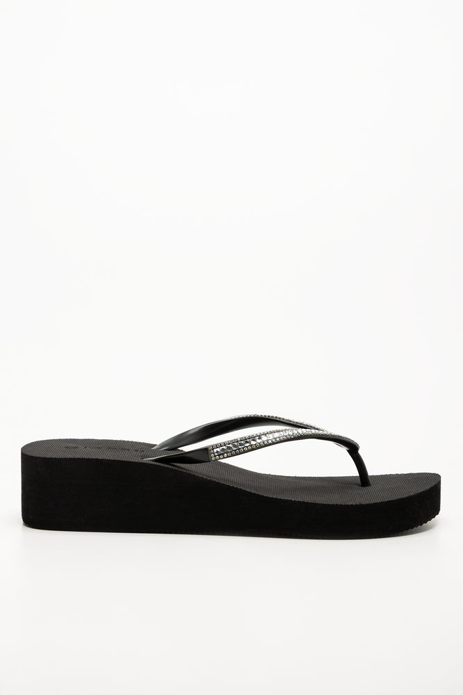 Platform Flip Flop Black (1)