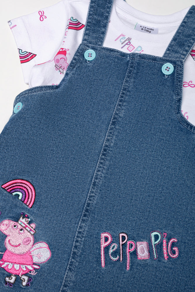 Peppa Pig Embroidered Pinni Blue