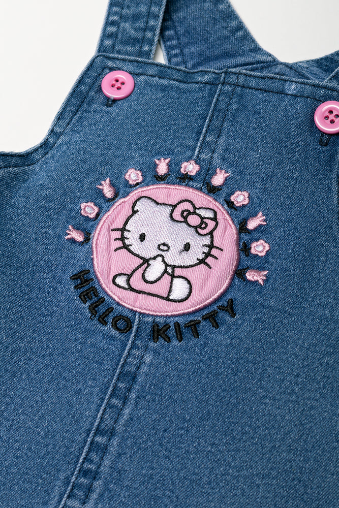 Hello Kitty Embroidered Denim Pinni Set Blue
