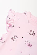 Hello Kitty Embroidered Denim Pinni Set Blue (2)