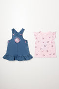 Hello Kitty Embroidered Denim Pinni Set Blue (3)