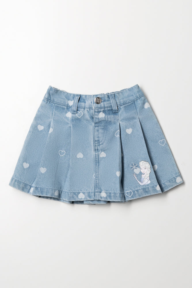 Frozen Denim Skirt Light Blue