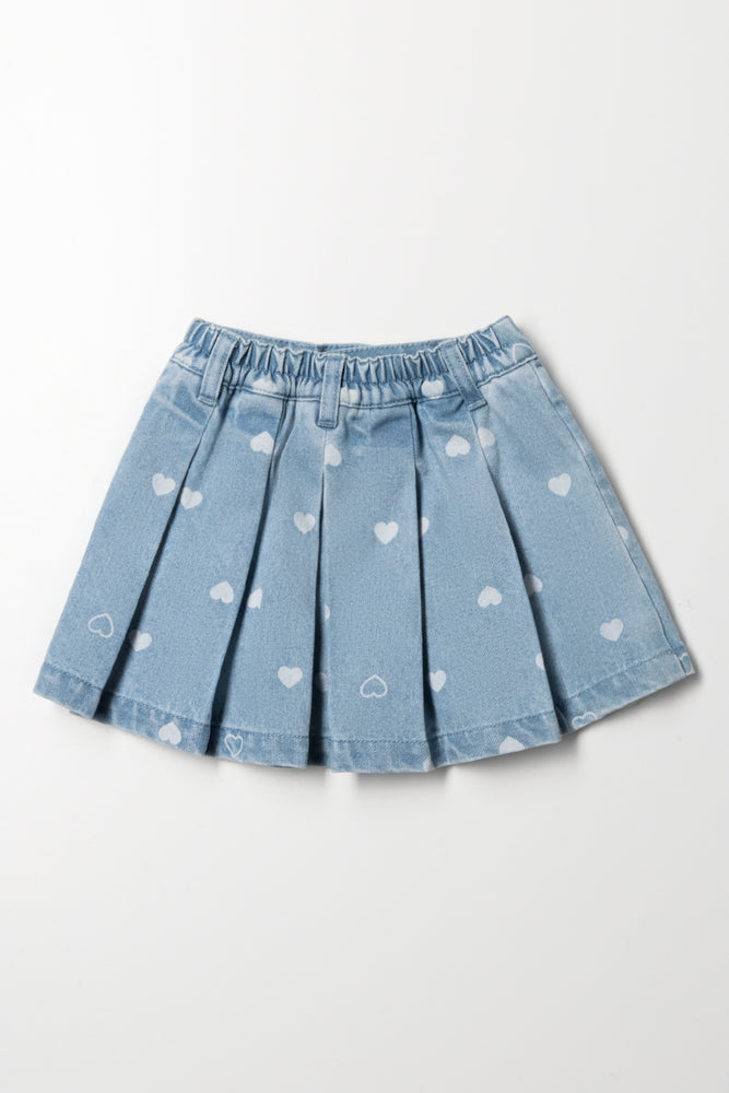 Frozen Denim Skirt Light Blue (2)