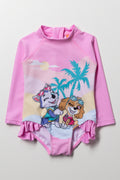 Paw Patrol Long Sleeve Swimsuit Pink